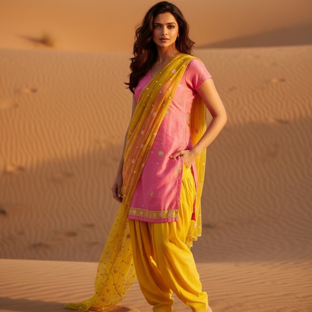 Bright Salwar Kameez EUC - Picture 3 of 10
